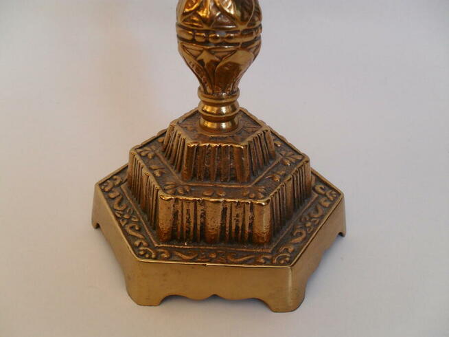 Stara Menora z Brązu 32 x 27 cm Masywna ciężka