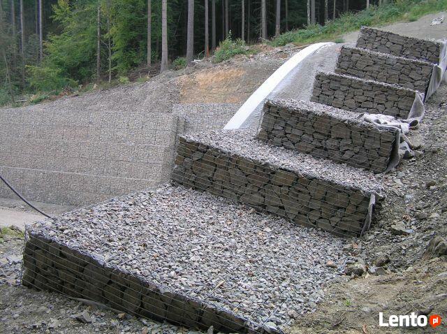 Materace i kosze gabionowe techniczne - zabezpieczenia skarp