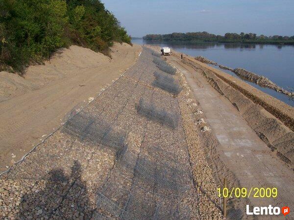 Materace i kosze gabionowe techniczne - zabezpieczenia skarp