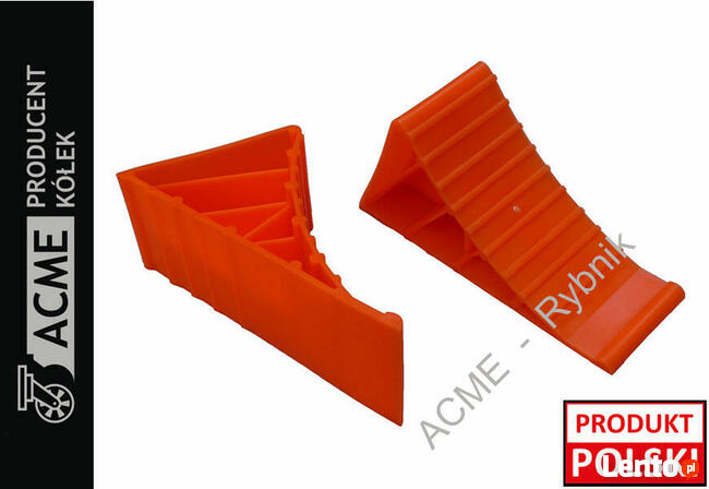 Klin pod koło samochodu osobowego Żółty Niebieski Czerwony