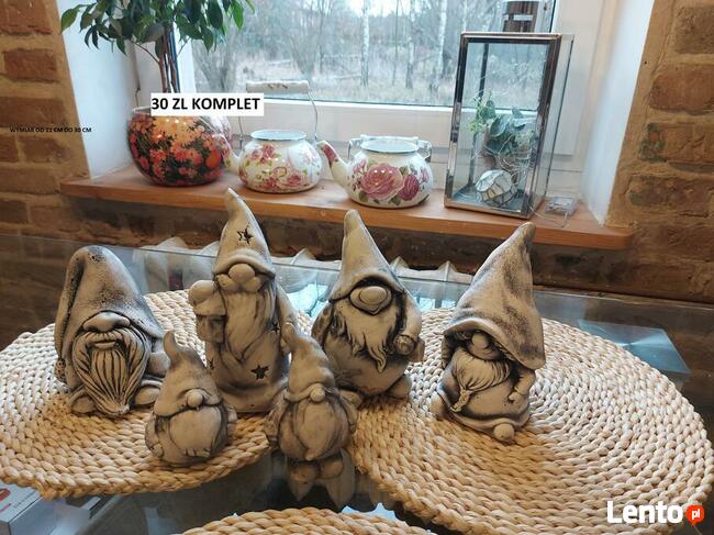 dekoracja ogrodowa figurki gipsowe krasnal skrzat