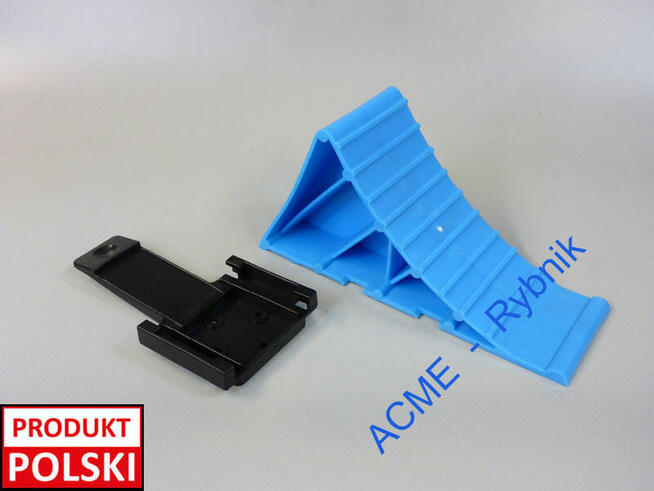 Klin pod koło samochodu osobowego Żółty Niebieski Czerwony