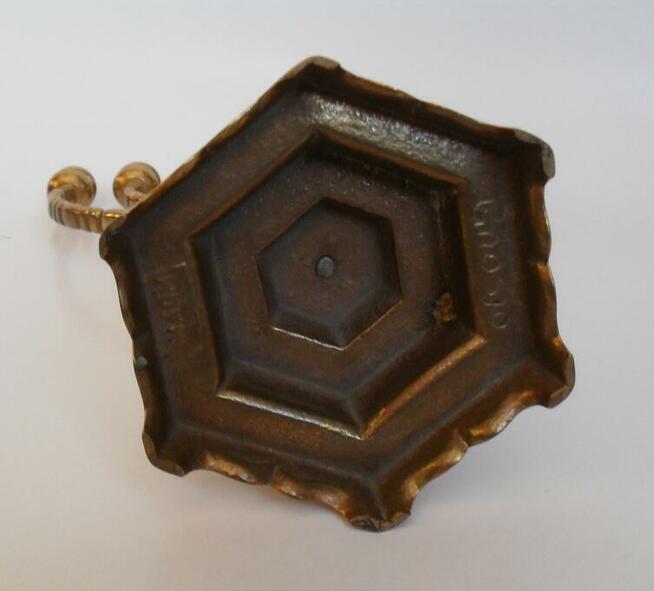 Stara Menora z Brązu 32 x 27 cm Masywna ciężka