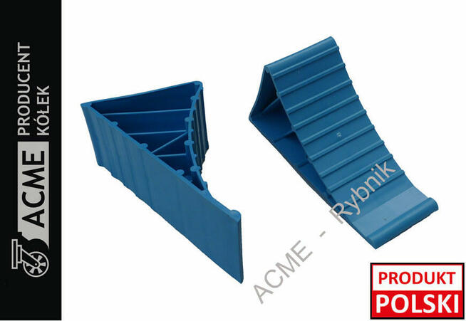 Klin pod koło samochodu osobowego Żółty Niebieski Czerwony