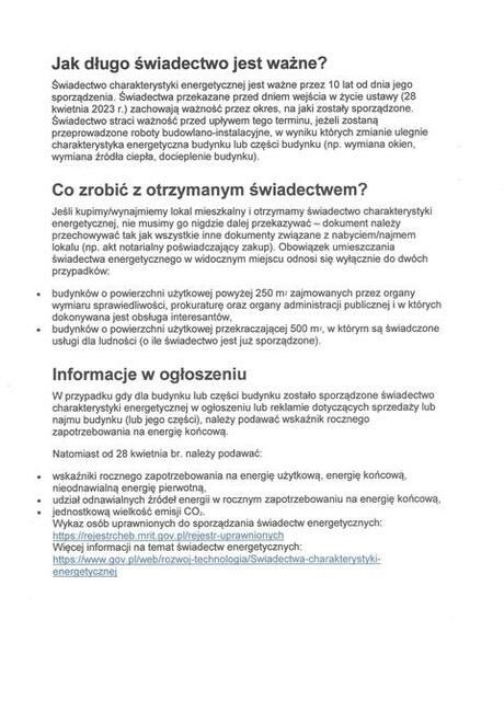 świadectwo charakterystyki energetycznej budynku