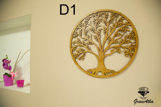 Obraz Drzewo Życia GENEALOGICZNE / DREWNIANE GrawAtka