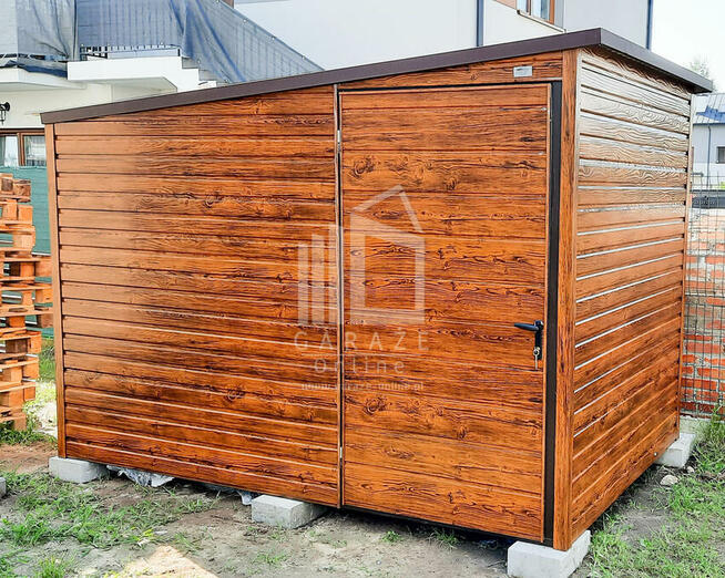 SCHOWEK - DOMEK OGRODOWY 3m x 2,5m spad w lewo - drzwi ID151