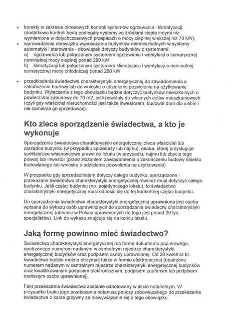 świadectwo charakterystyki energetycznej budynku