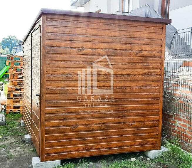 SCHOWEK - DOMEK OGRODOWY 3m x 2,5m spad w lewo - drzwi ID151