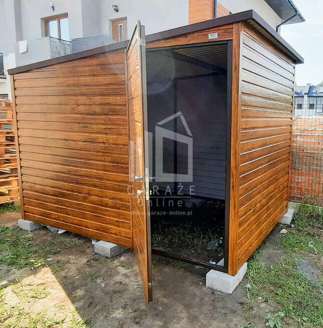 SCHOWEK - DOMEK OGRODOWY 3m x 2,5m spad w lewo - drzwi ID151