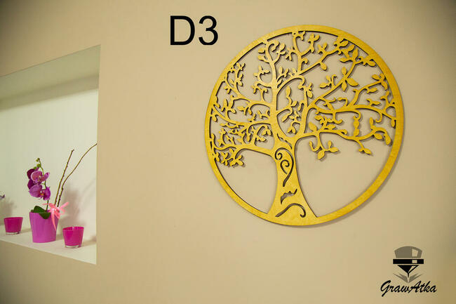 Obraz Drzewo Życia GENEALOGICZNE / DREWNIANE GrawAtka