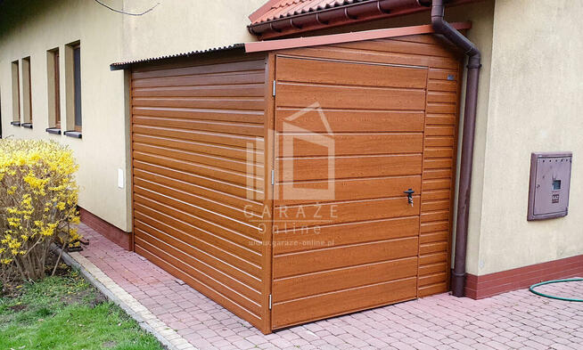 SCHOWEK - DOMEK OGRODOWY 2m x 3m spad w lewo - 1x drzwi drew