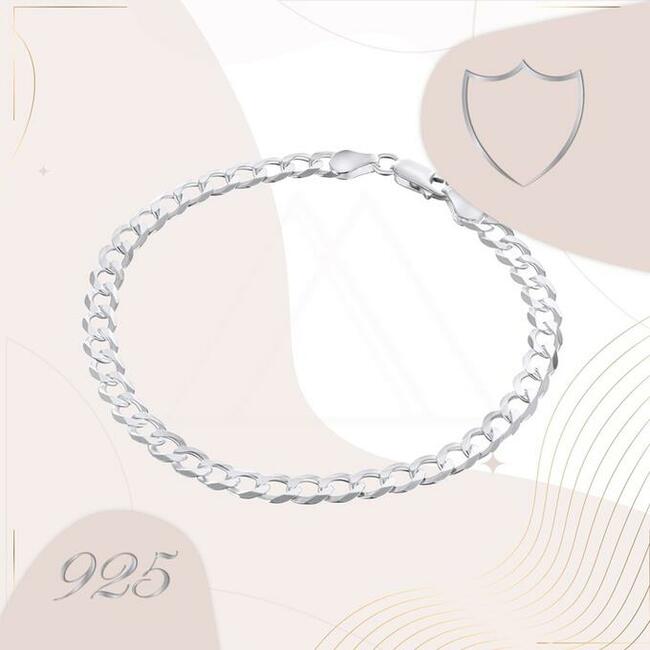 Bransoletka Srebrna 925 Męska Pancerka 5mm. POLECAM.