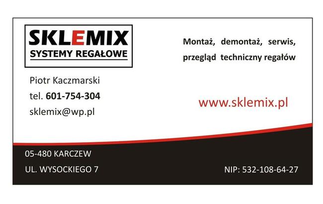 Akcesoria, części zamienne regałów paletowych, magazynowych