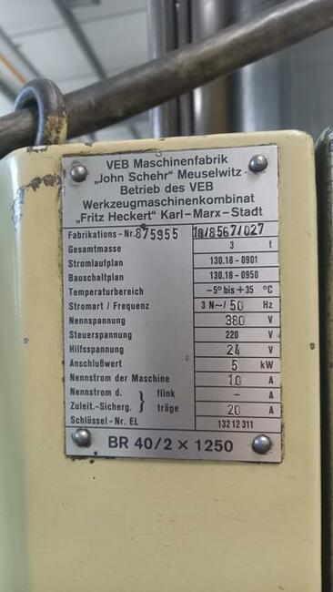 Wiertarka promieniowa kolumnowa Fritz Heckert WMW BR 40/2x12