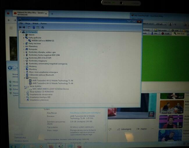 FUJITSU AMILO Xa 2529 17cali AMD TL-64 2.2GHZ/3GB/250GB