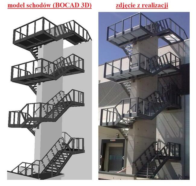 projekt warsztatowy konstrukcji stalowej BOCAD3D