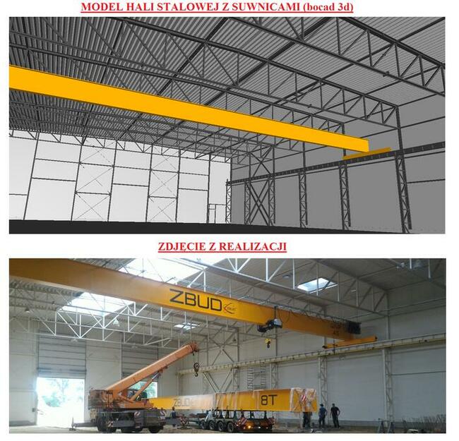 projekt warsztatowy konstrukcji stalowej BOCAD3D