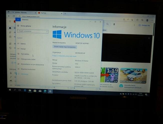 MEDION MD99050 COR I3-2370 2.4GHZ/3GB/320GB/HD3000
