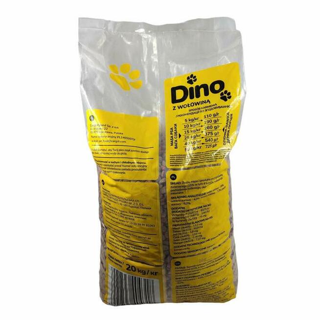 Karma dla psów DINO 20 KG
