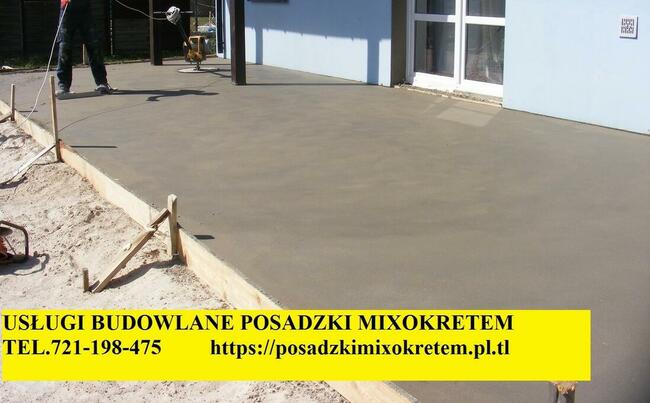 WYLEWKI BETONOWE PODŁOGOWE POD TARASY I ALTANKI OGRODOWE