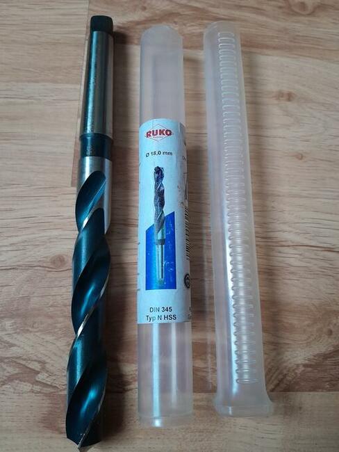Wiertło do metalu RUKO fi 18 NWKc HSS DIN 345 nowe