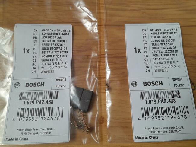 Szczotki węglowe klucza Bosch GDS18E, szlifierki GBS75AE