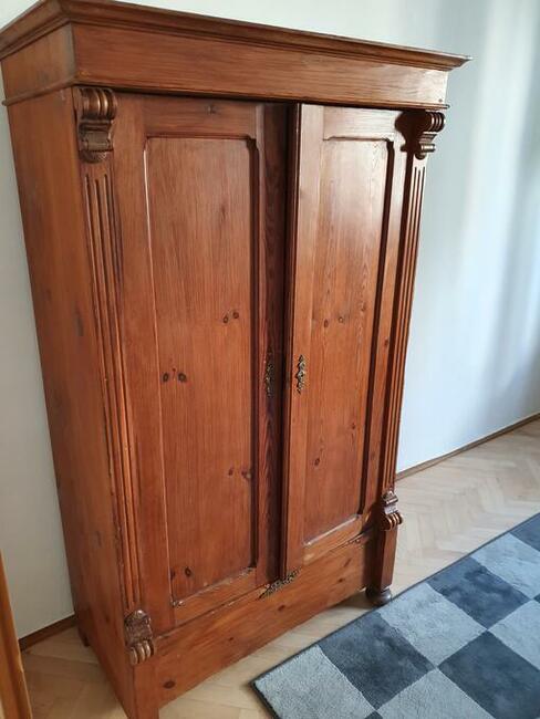 Antique Hungarian Pine Armoire Wardrobe.