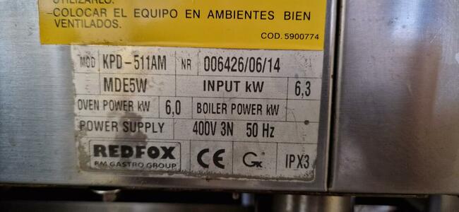 Piec Konwekcyjno-Parowy REDFOX KPD 511AM/stan bardzo dobry