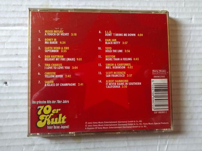 70 er Kult.Przeboje z lat 70 .Płyta CD.