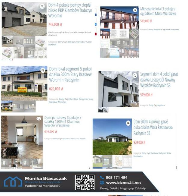 Działka 5100m szer 13m Wołomin pełne media