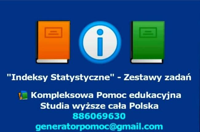 Indeksy statystyczne - Pakiet 3 Zestawów zadań.