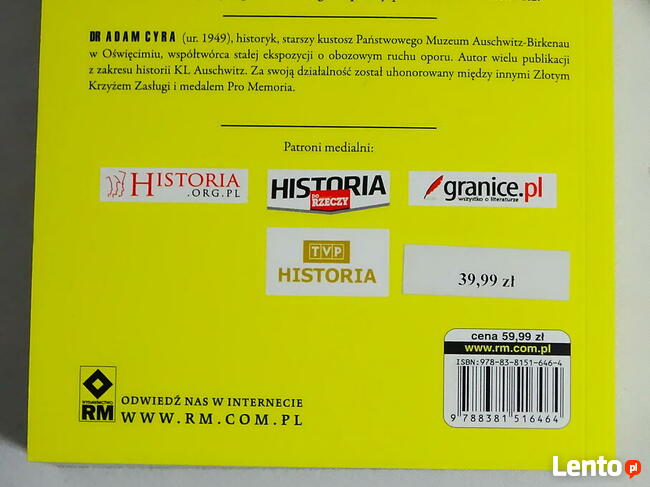 Rotmistrz Pilecki. Ochotnik do Auschwitz wyd. 2022 Adam Cyra