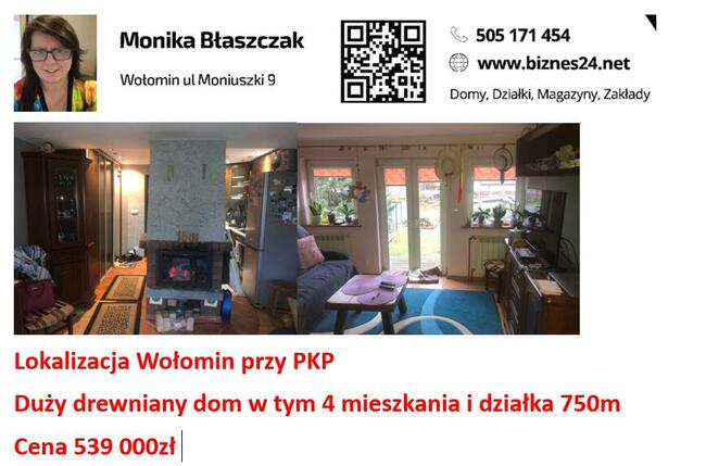 Działka 5100m szer 13m Wołomin pełne media