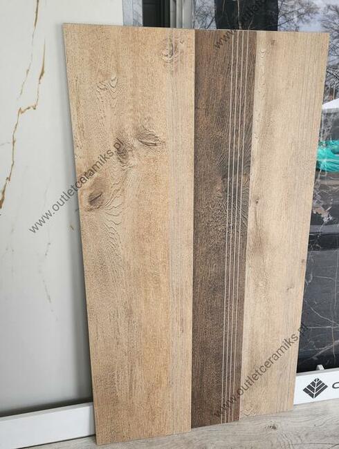 Płytki na schody 120x30 gres drewnopodobny Sentimental