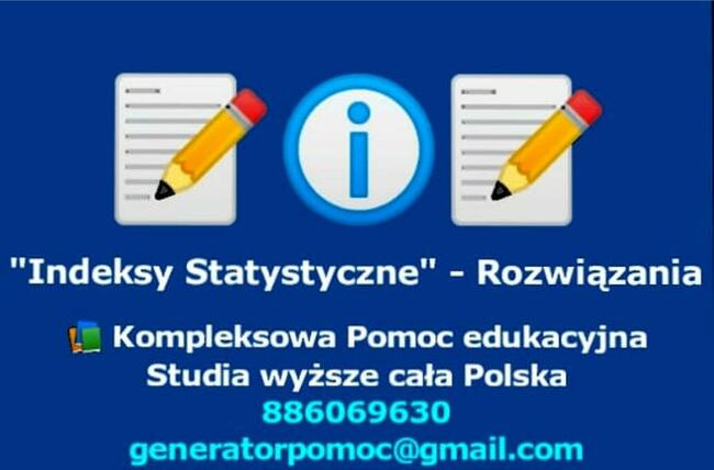 Indeksy statystyczne - Zestaw 7 Rozwiązań zadań.