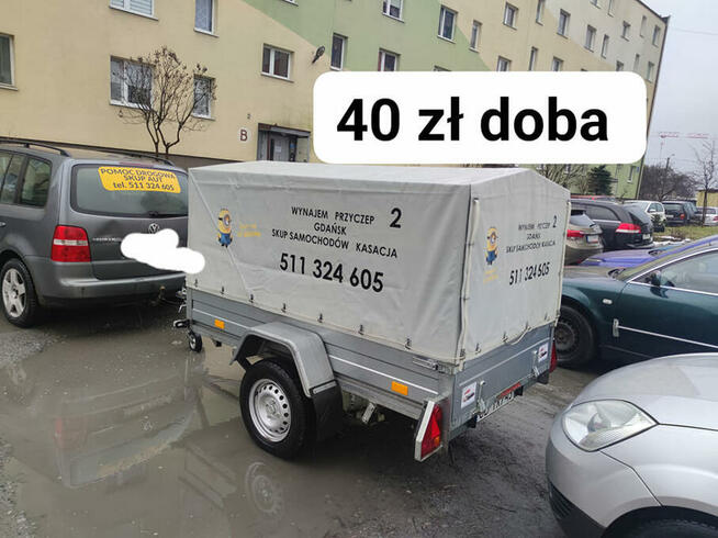 Wynajem Wypożyczalnia przyczep Gdańsk przyczepa 60zł 24h/7