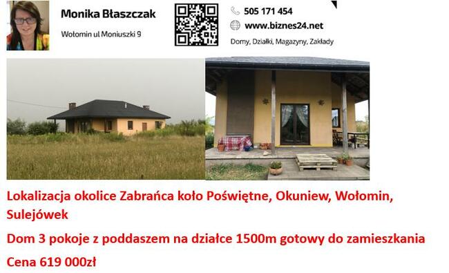 Działka 5100m szer 13m Wołomin pełne media