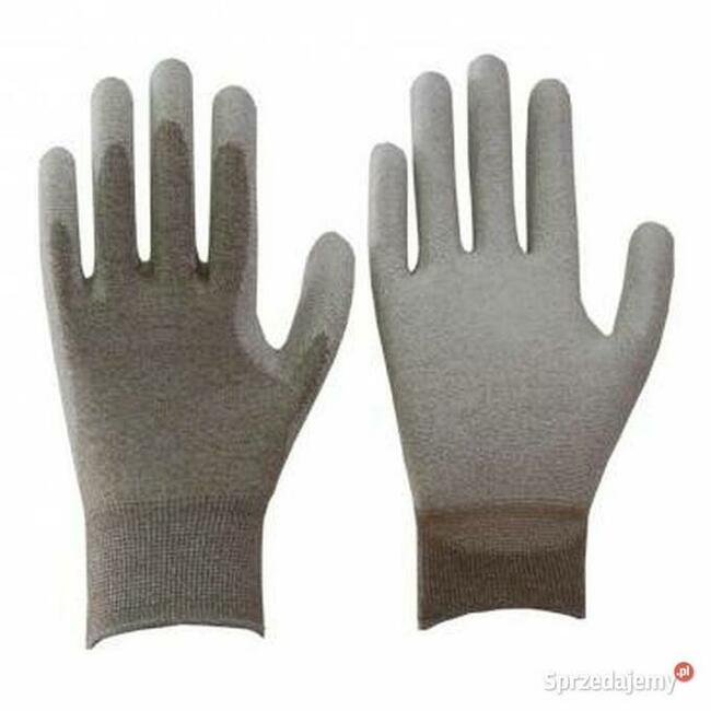 Rękawiczki ESD z włóknem węglowym, rozmiar S, 10 par.