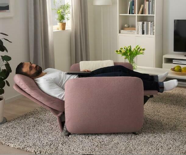 EKOLSUND - fotel rozkładany (IKEA)