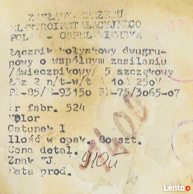 OSPEL WYŁĄCZNIK ŁĄCZNIK ŚWIECZNIKOWY PODWÓJNY 2 KLAWISZOWY P