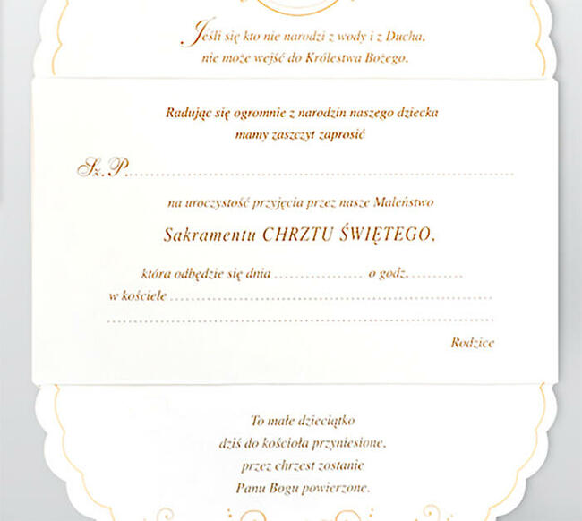 chrzest zaproszenia z tekstem, zaproszenia na chrzest święty