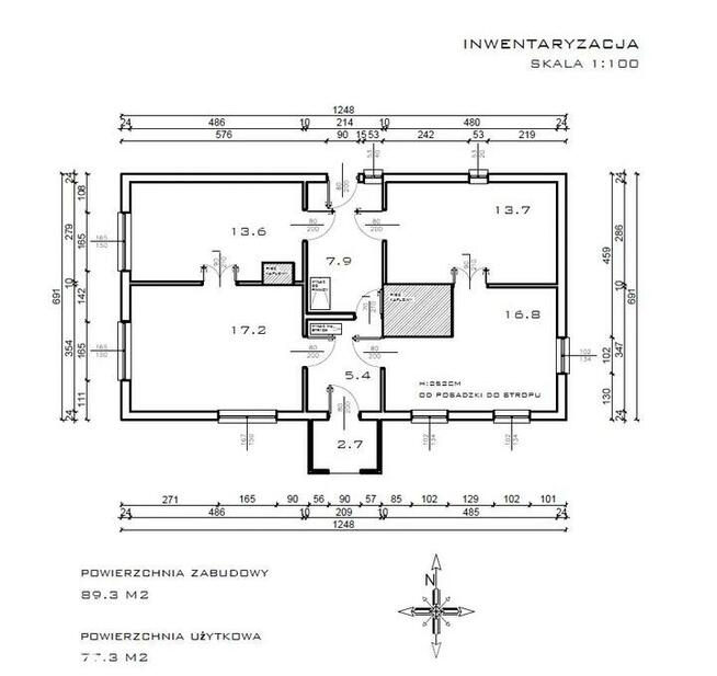 Dom drewniany na wsi KJB