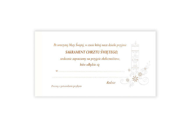 chrzest zaproszenia z tekstem, zaproszenia na chrzest święty