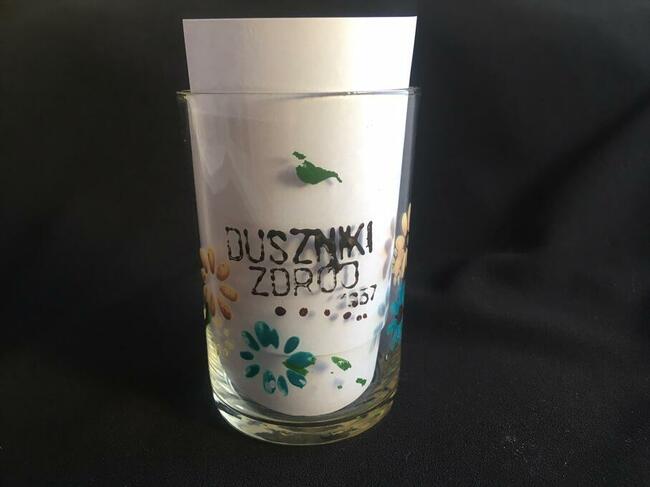 PRL szklanka Duszniki Zdrój 1957r.