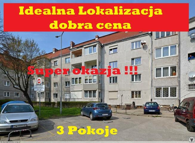 Super okazja Krzyki mieszkanie 3 pokoje tanio do wynajecia