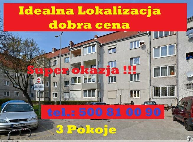 Rewelacyjne mieszkanie 3 pokoje Balkon Krzyki Gajowice