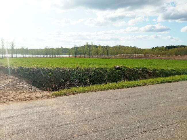 Działka w Udrynie z linią brzegową jeziora