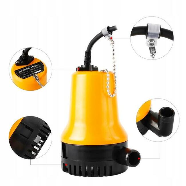 POMPA wody.12V/3600L.Basen.łódka.Oczko wodne.Podtopienia