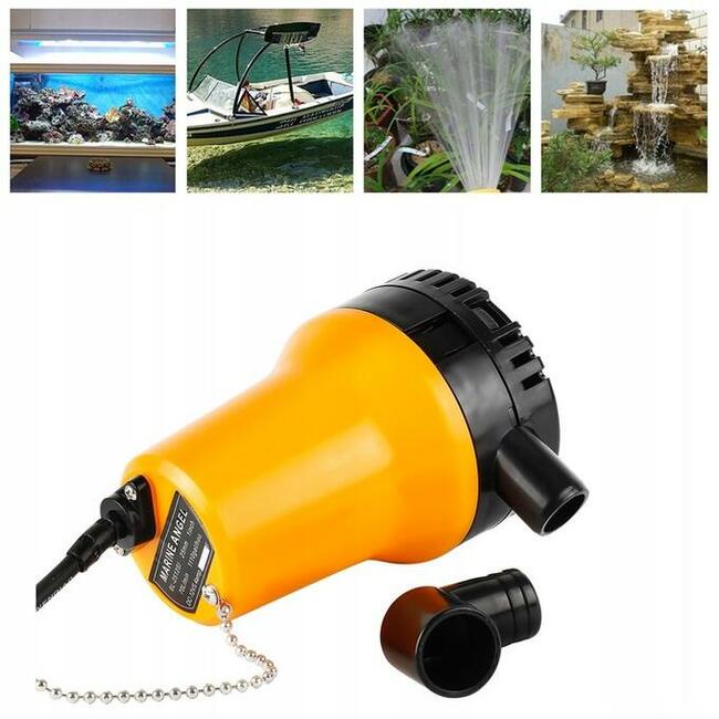 POMPA wody.12V/3600L.Basen.łódka.Oczko wodne.Podtopienia